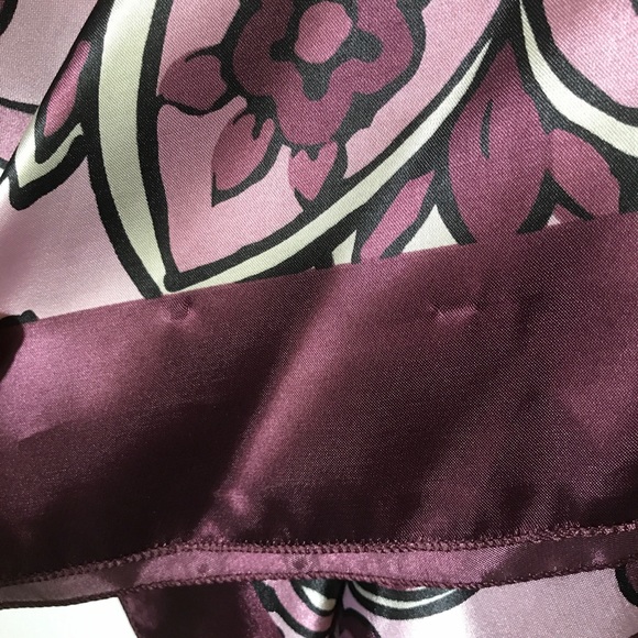 Satin Shawl Poncho Cover all up Purple Top Floral - Picture 6 of 6